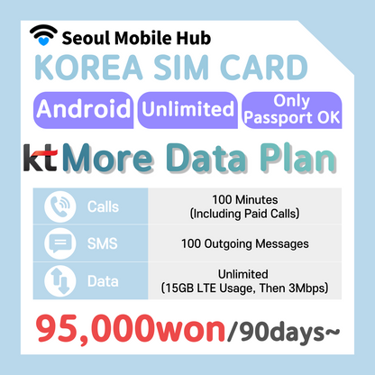 [Seoul Mobile Hub] Prepaid USIM Plan First Time Deals