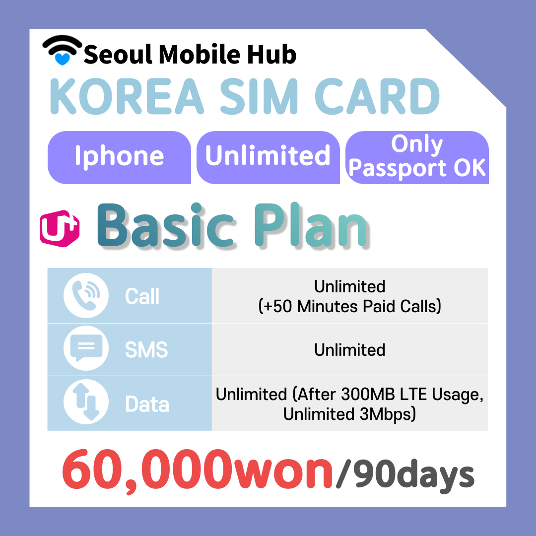 [Seoul Mobile Hub] Prepaid USIM Plan First Time Deals