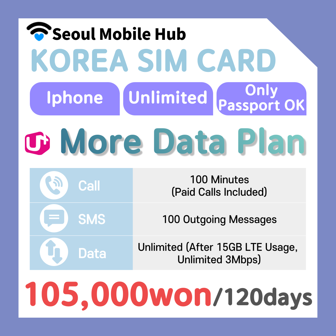 [Seoul Mobile Hub] Prepaid USIM Plan First Time Deals