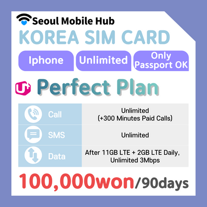 [Seoul Mobile Hub] Prepaid USIM Plan First Time Deals